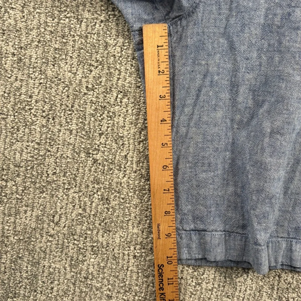 J.Crew Shorts Mens 31 Blue Rivington Linen Cotton Blend Flat Front Casual